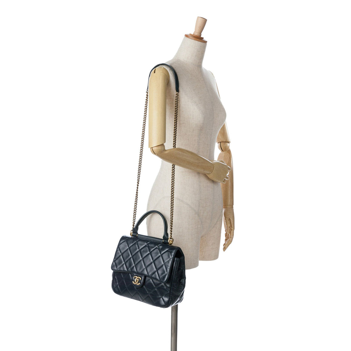 Chanel Small Lambskin Gold Bar Top
