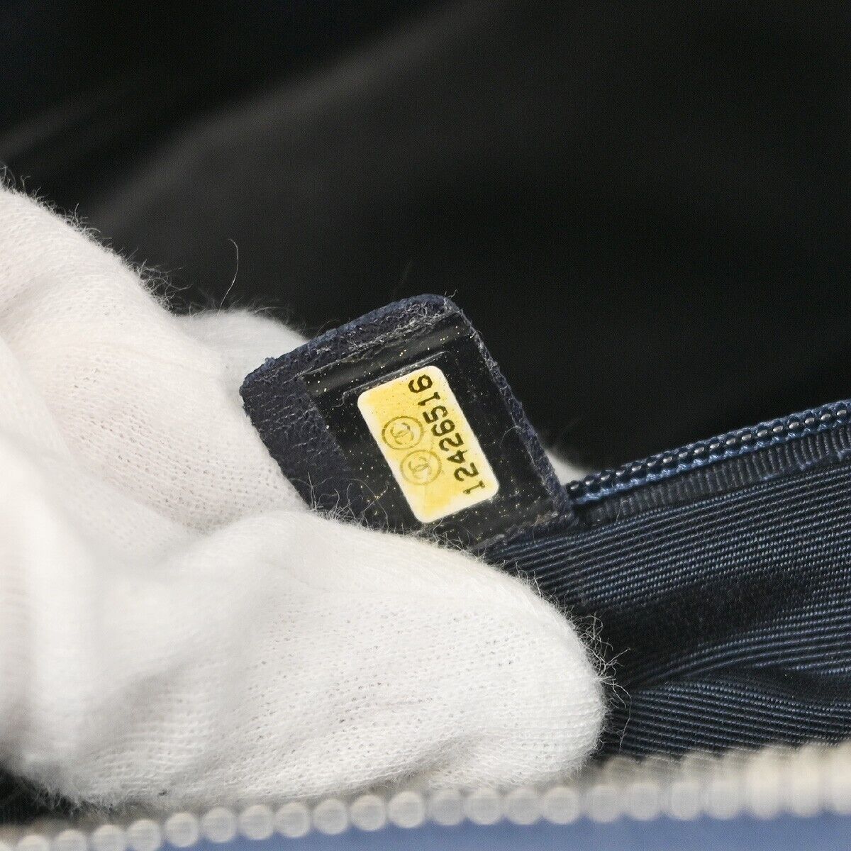 Chanel Navy Lambskin Chain Shoulder Bag