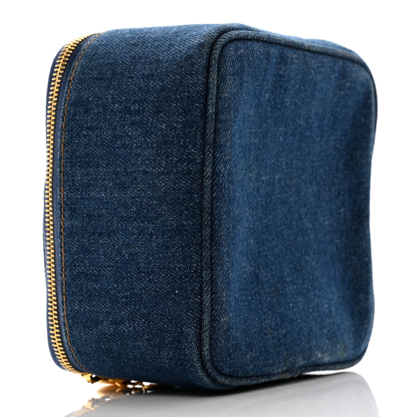 Chanel Denim Vanity Cosmetic Case Blue