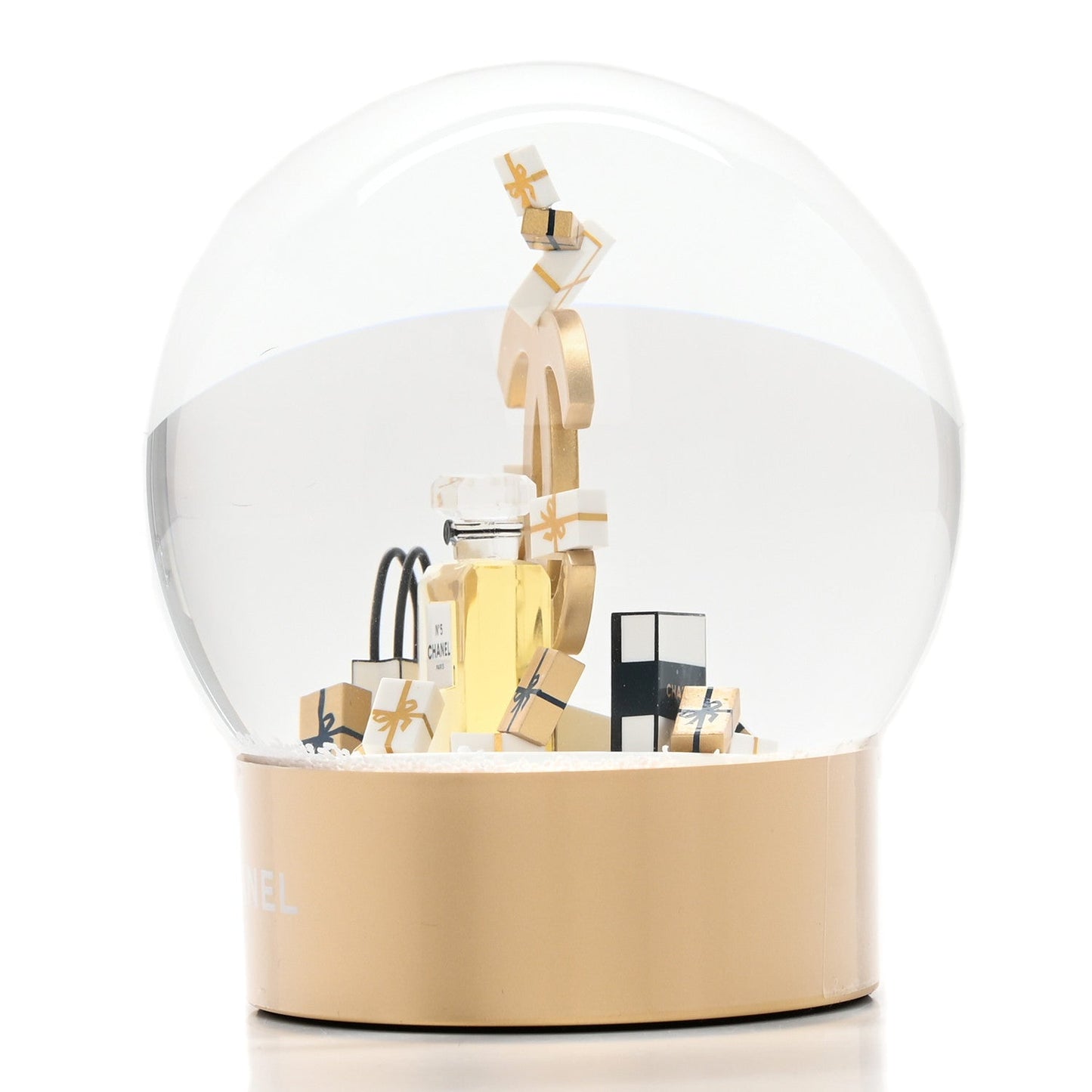 Chanel Glass Cc Shopping Bag Snow Globe