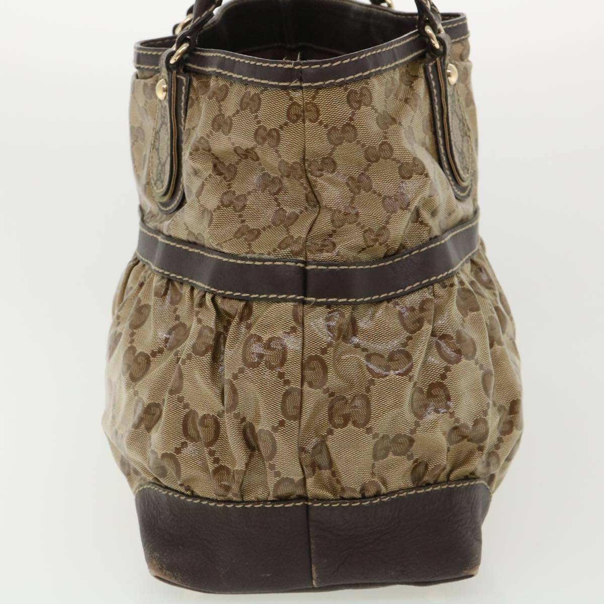 Gucci Gg Canvas Tote Bag Coated Beige