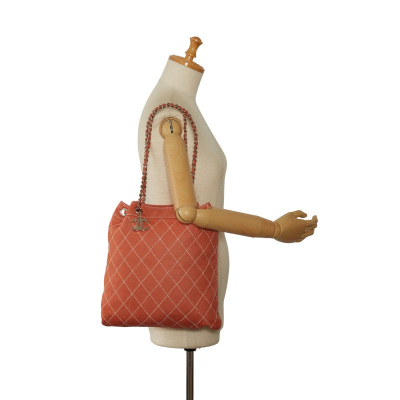 Chanel Matrases Coco Chain Tote Bag Pink Chanel