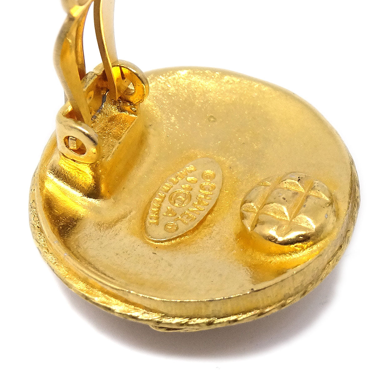 Chanel 1994 Gold 'CC' Filigree Earrings Small