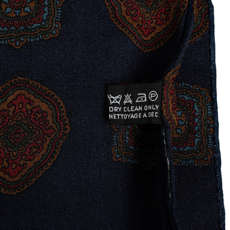 Chanel Logo Machu Picchu Brown Silk Cashmere CHANEL