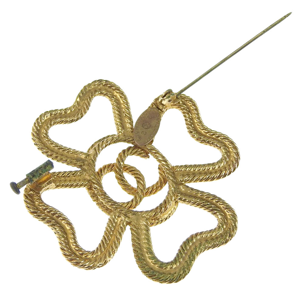Chanel Chanel Clover Brooch Coco Vintage G Manufactured in France 1993 28 16g Clover