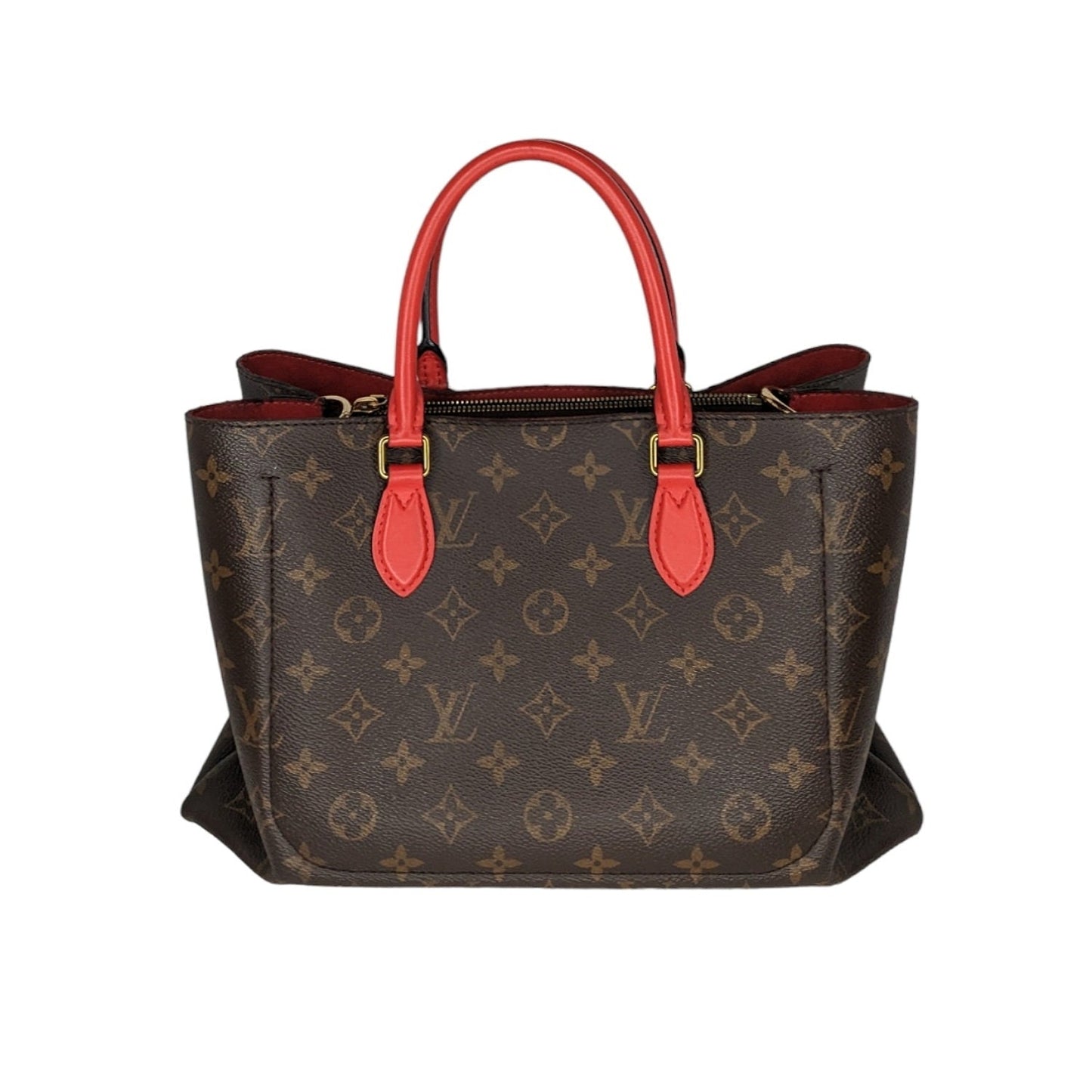 Louis Vuitton Monogram Flower Zipped Tote Coquelicot