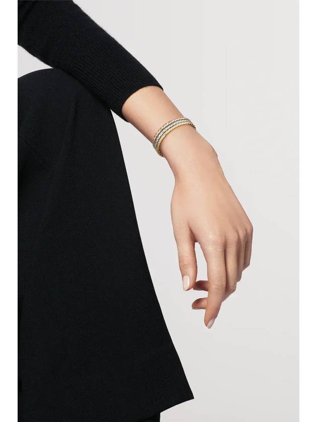 Coco Crush Quilted Diamond Motif Bracelet Silver Chanel