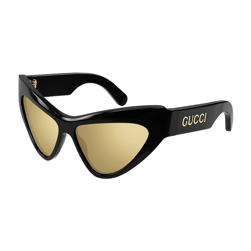 Gucci Sunglasses Cat Eye Full Rim, Dark Havana Frame and Green Lens GG1294S004