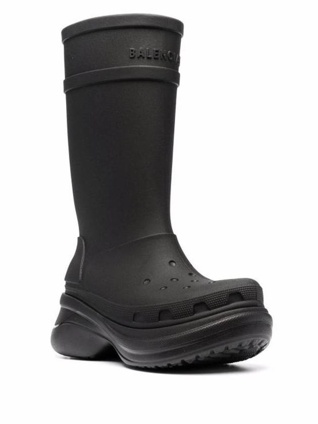 Luxury Balenciaga Crocs Rain Boots Black