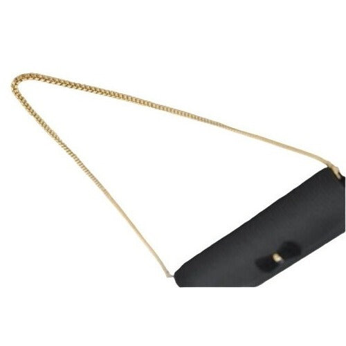 Vintage, one of a kind, Gucci, black silk & velvet over leather, two-way style- clutch or cross body bag with an Art Deco style & velvet bow
