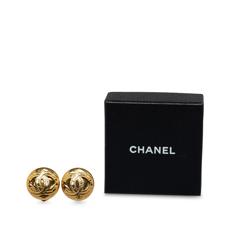 Chanel Vintage Coco Round Stick Earrings G Chanel