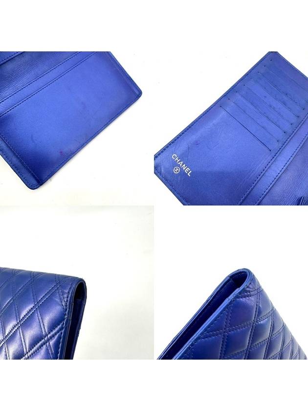 Mademoiselle lambskin flap long wallet Chanel