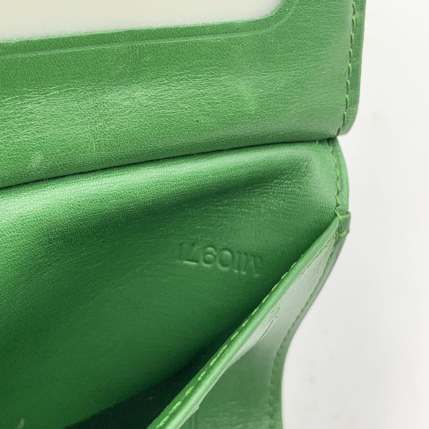 LOUIS VUITTON Vintage Green Epi Leather Doucument Holder Wallet