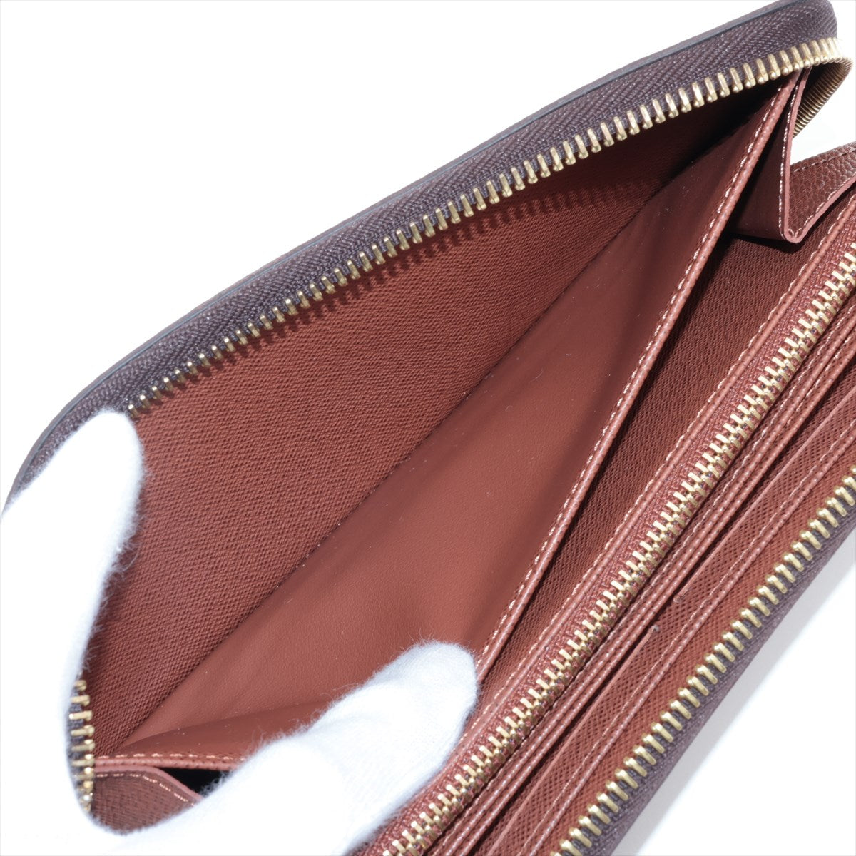 Louis Vuitton monogram zipper wallet M42616 round zipper wallet