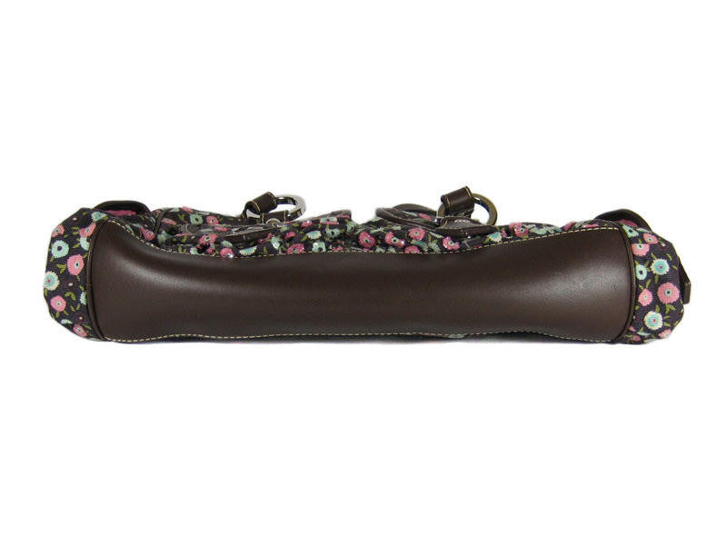 Isabella Fiore Brown Flower Corduroy Bag
