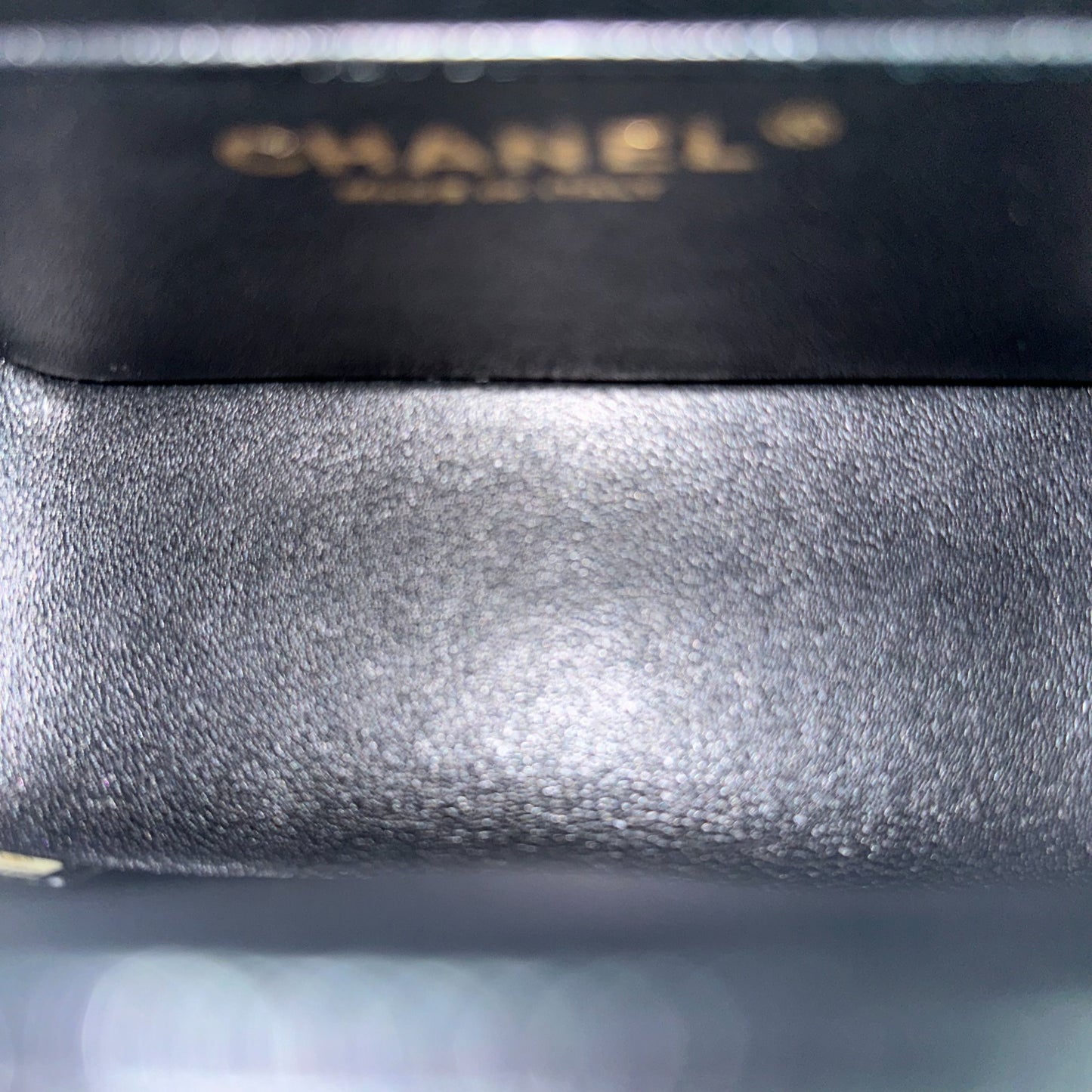 *Brand New* Mini Square Chevron Lambskin Black GHW No 24