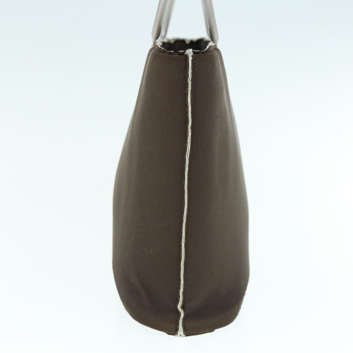 CHANEL Hand Bag Nylon Brown CC Auth bs11011