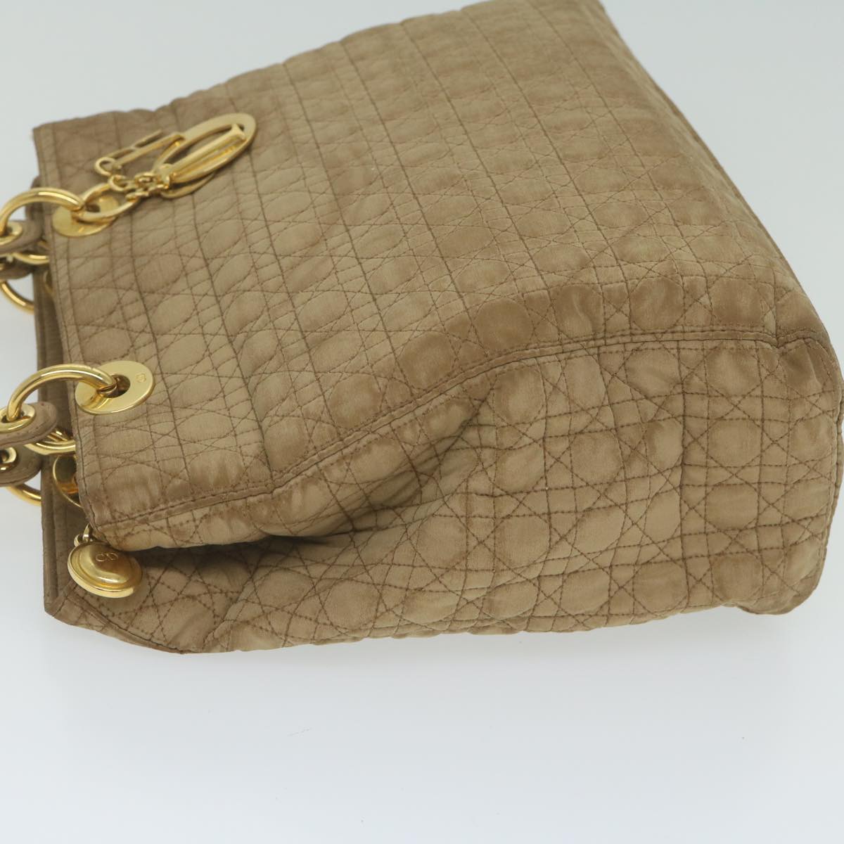 CHRISTIAN DIOR Hand Bag Nylon Brown Auth bs11014