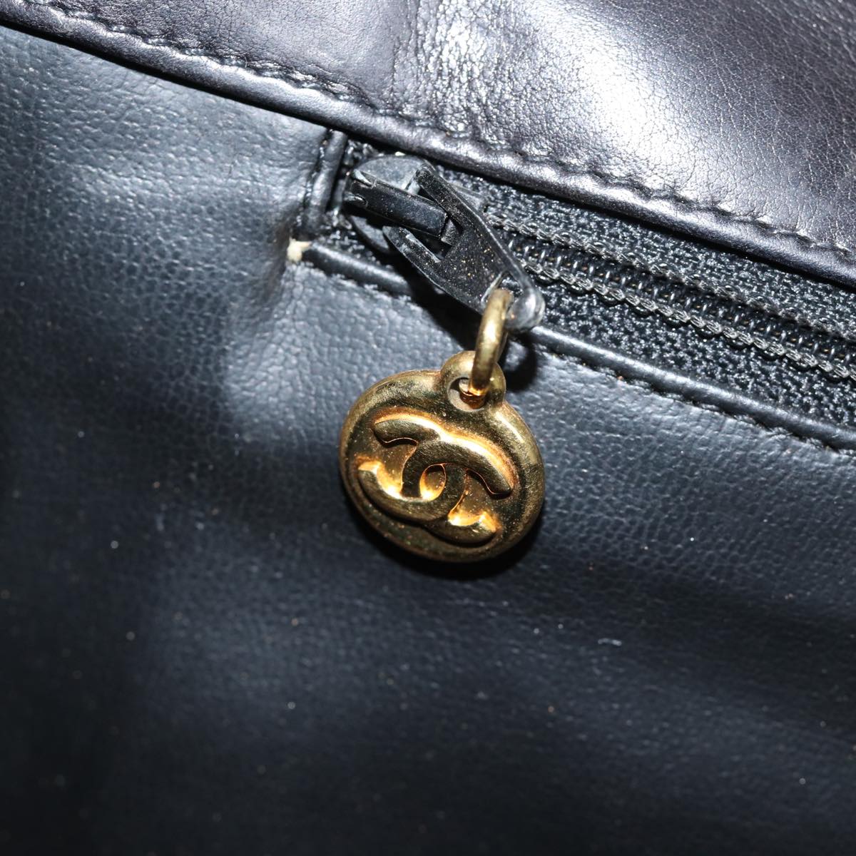 Top Quality Chanel Matelasse Hand Bag Leather 2way Black CC Auth bs13763