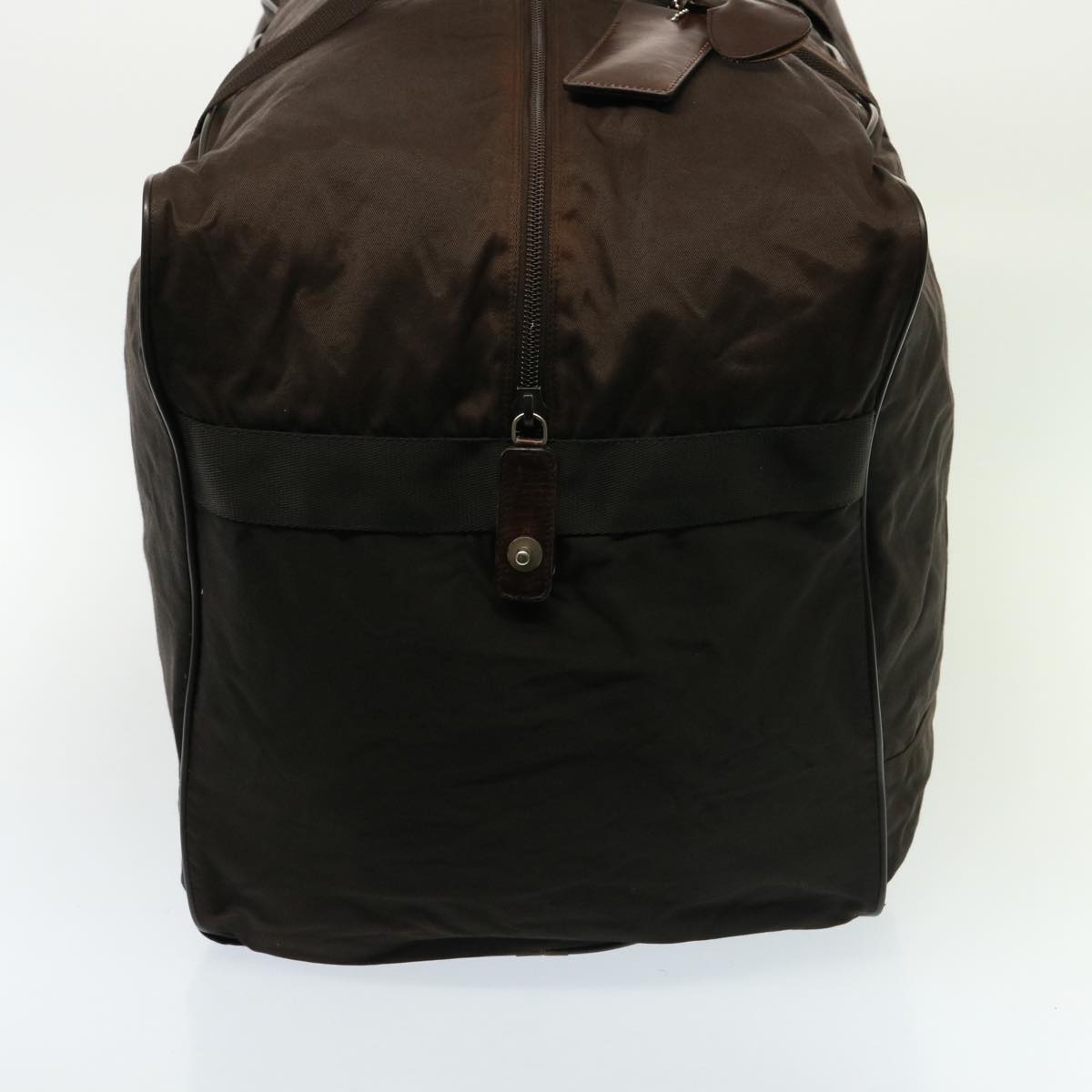 PRADA Boston Bag Nylon Brown Auth bs14920