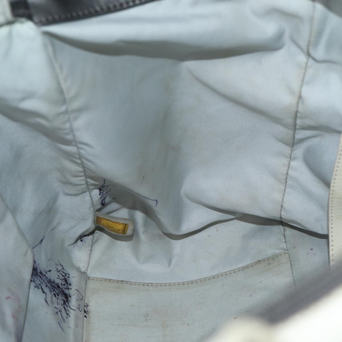 CHANEL Paris Biarritz Tote MM Tote Bag Coated Canvas Silver CC Auth bs15122