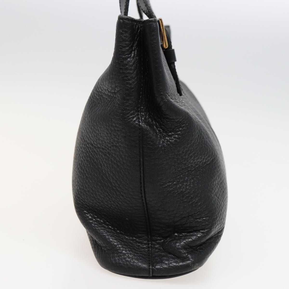 BurberrySs Hand Bag Leather Black Auth bs15308