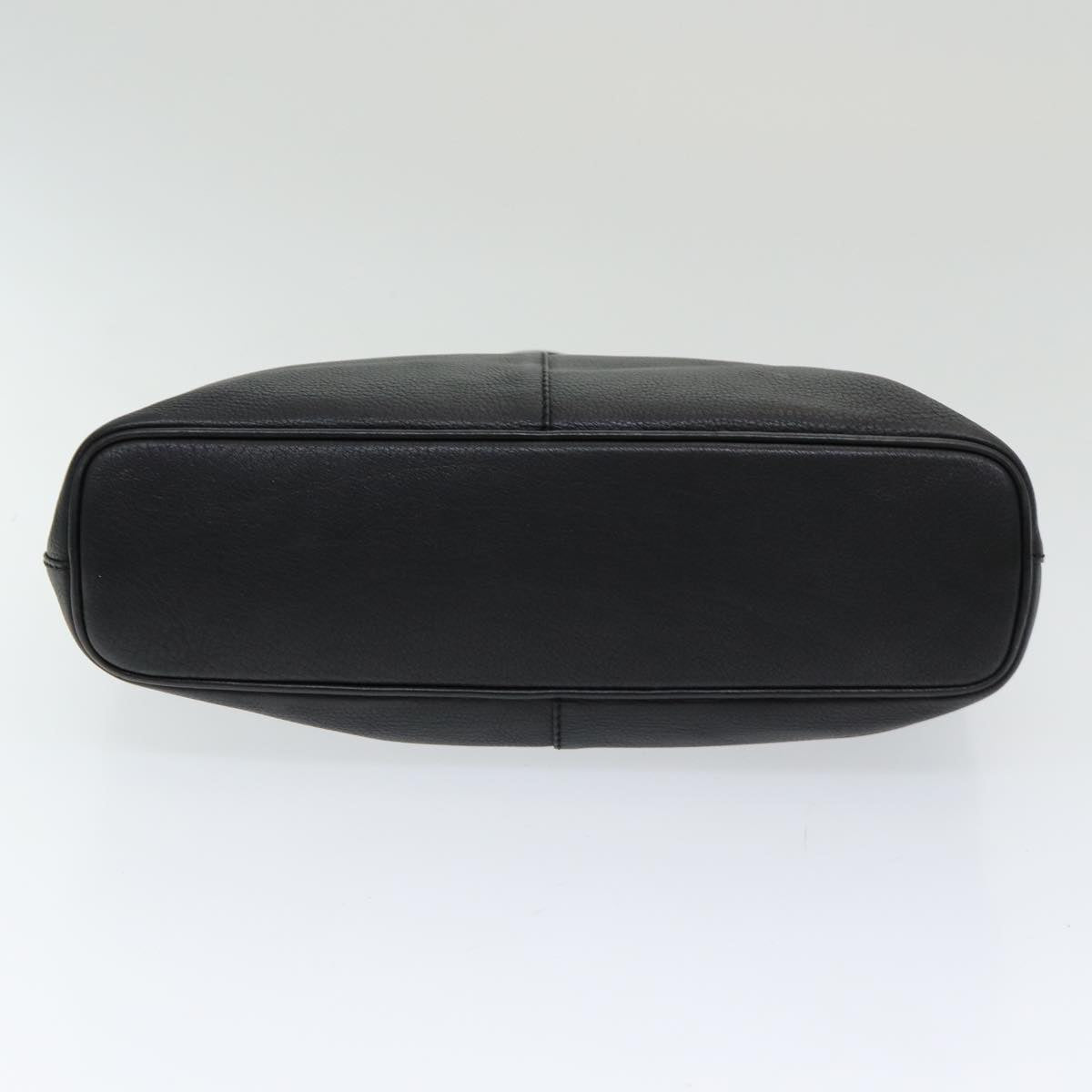 BurberrySs Hand Bag Leather Black Auth bs16614