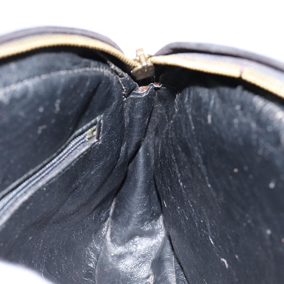 Top Quality Chanel Matelasse Chain Shoulder Bag Suede Black Gold CC Auth bs17434