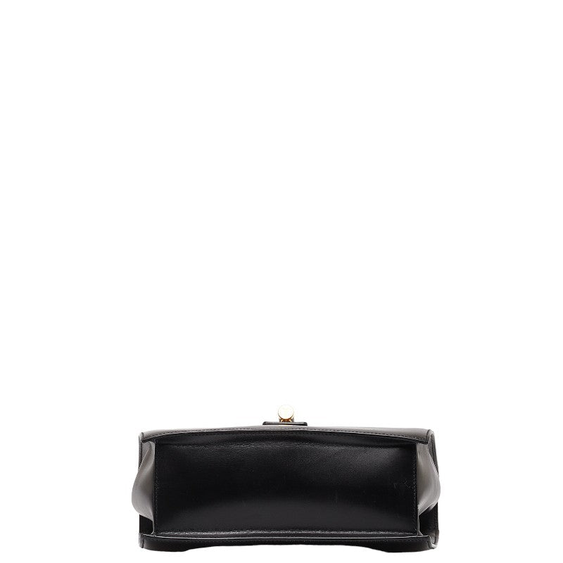 Gucci 96 Turn-Lock Kelly Handbag 000 46 0096 Black Leather Gucci