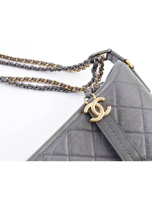 Gabrielle Hobo Bag Small Gray 69151 Chanel