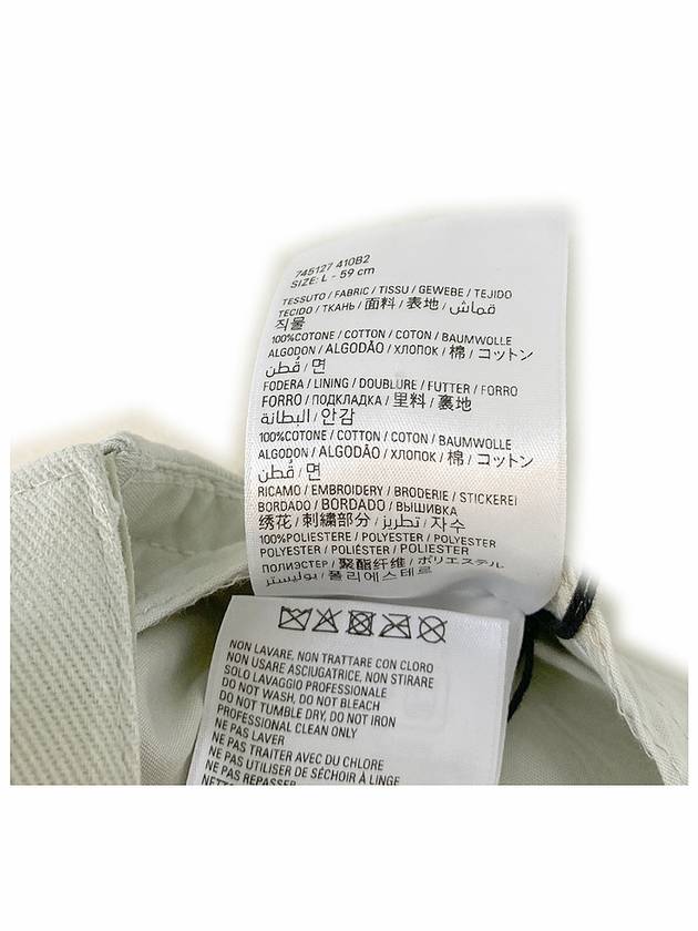 Luxury Balenciaga Embroided Logo Cotton Ball Cap Light Grey