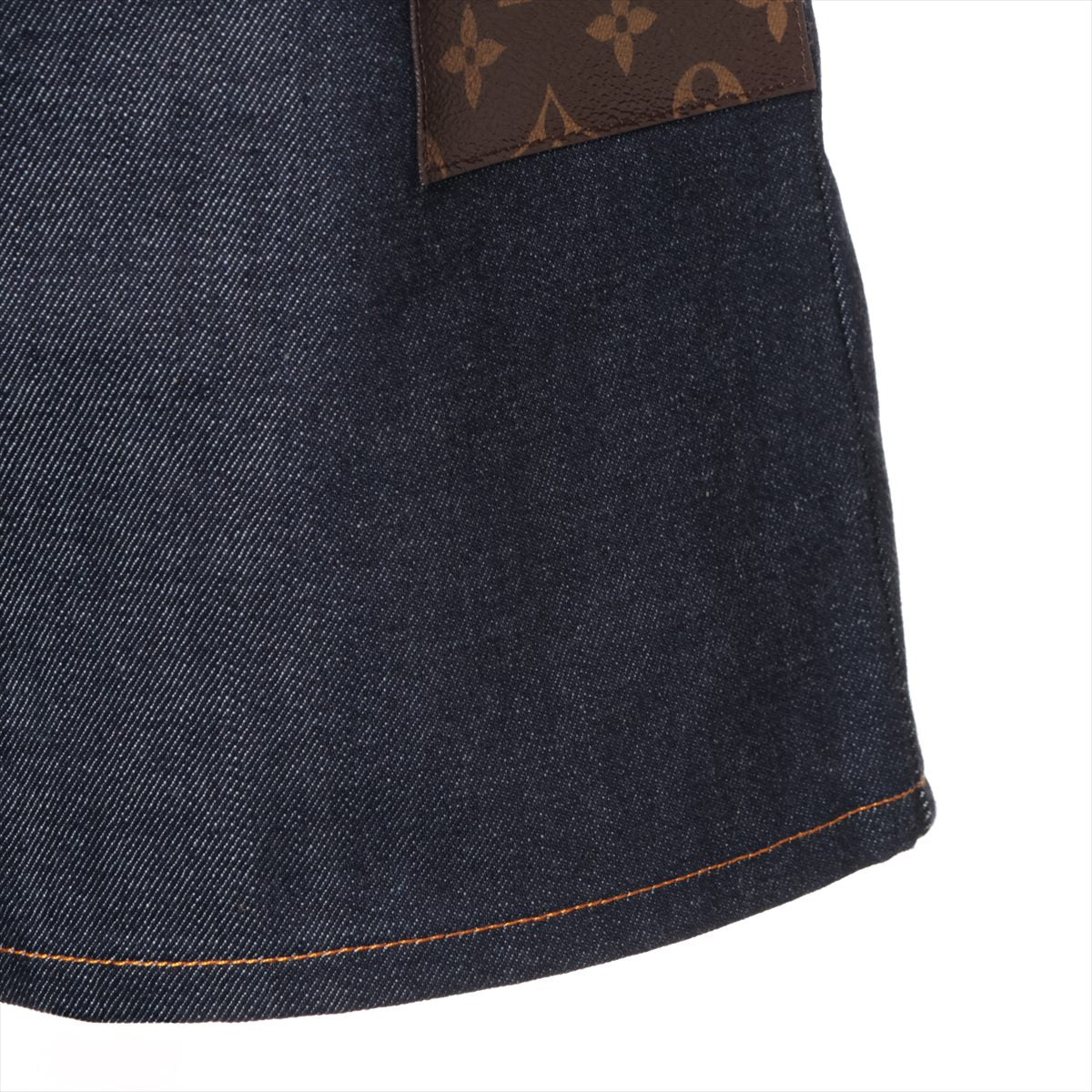 Louis Vuitton 23AW Cotton Denim Pants 36 Navy Monogram Shoes RW232W