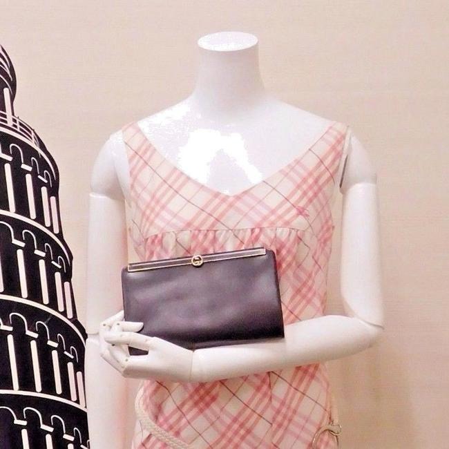 Gucci Chocolate Brown Leather Interlocking G Clutch