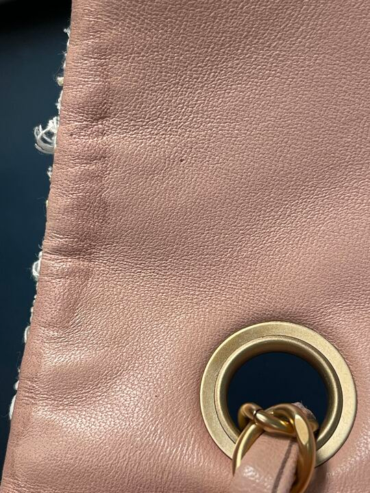Top Quality Chanel New Classic Double New in Medium Tweed Pink Crossbody Bag