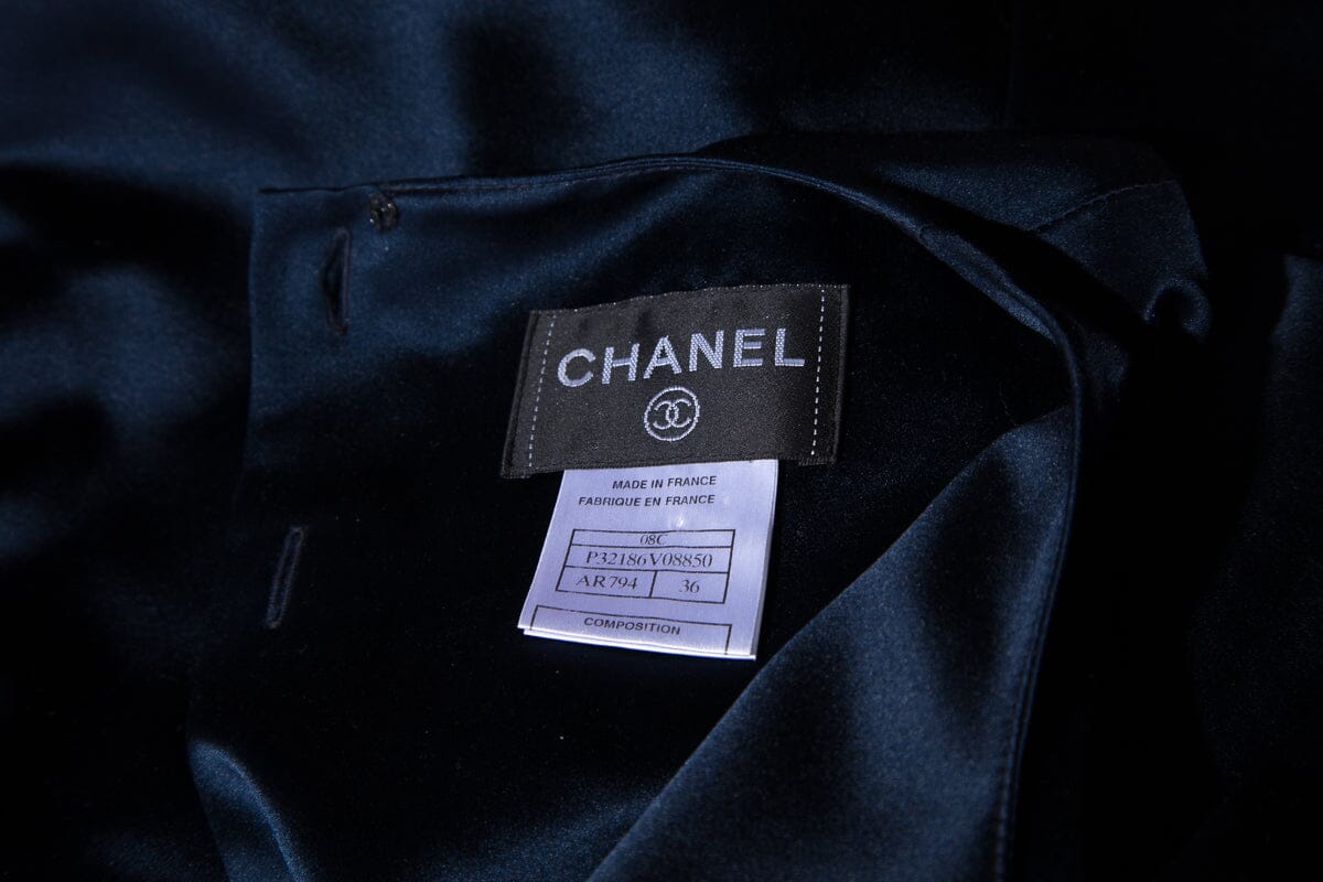 Chanel Navy Dress SZ 36 NWT