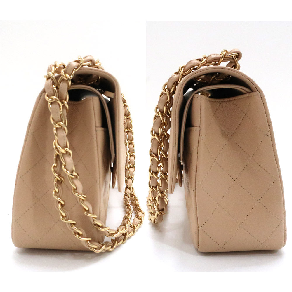 CHANEL CHANEL Deca Caviar S Beige Double Flap Chain Bag G Coco Shoulder Fashion s Beautiful s