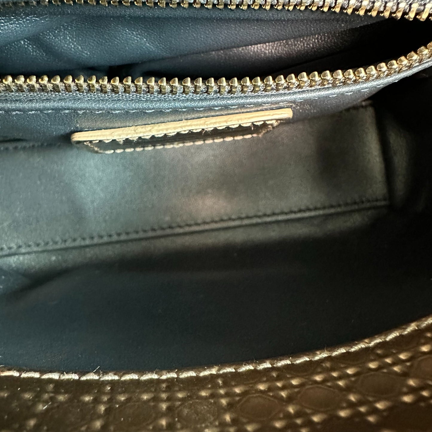 *Chain Strap* Lady Mini Metallic Micro-Cannage Gold GHW