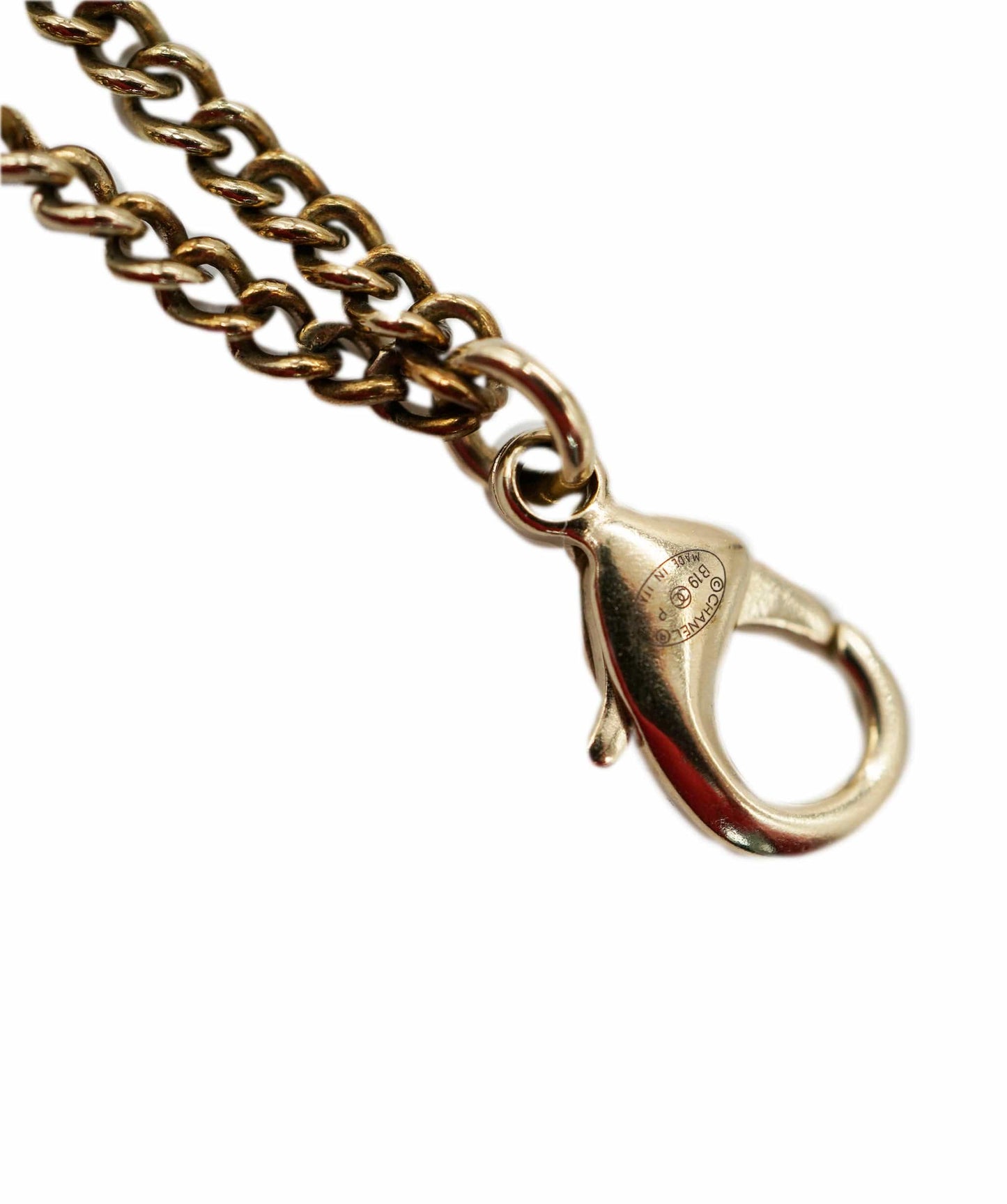 Chanel CC rhinestone gold bracelet ABL0050