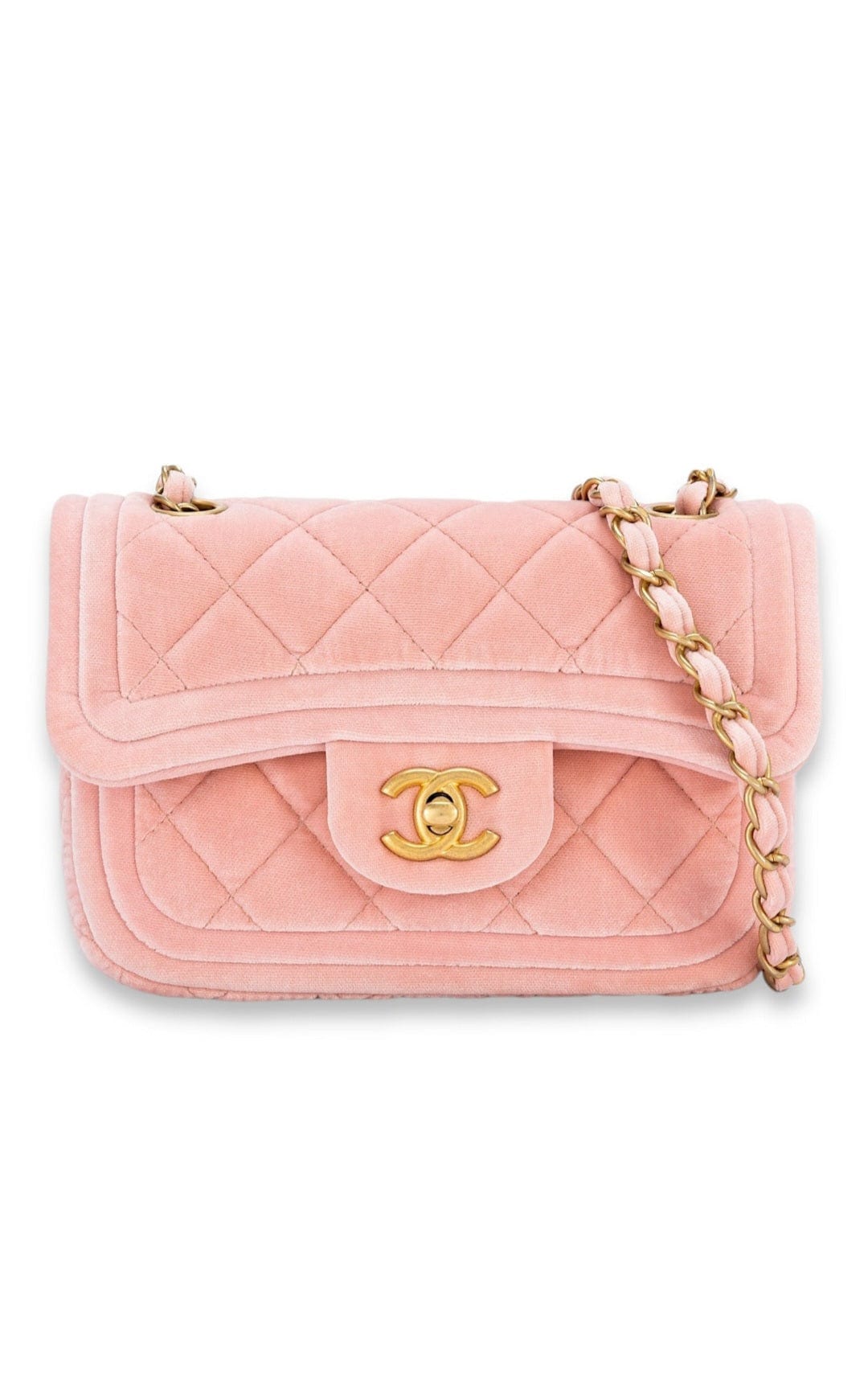 Chanel Seasonal CC Mini Shoulder bag in Velvet, Gold Hardware 010040100253