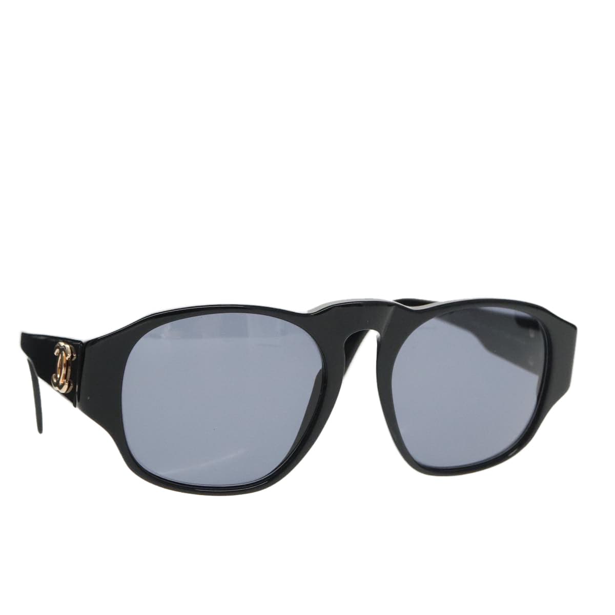 CHANEL Sunglasses plastic Black CC Auth yk16056