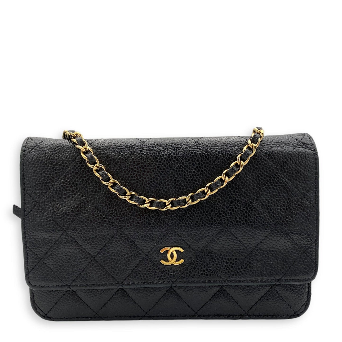 Chanel WOC Wallet On Chain Small Black in Caviar Leather, Gold hardware OS2410-001676LP