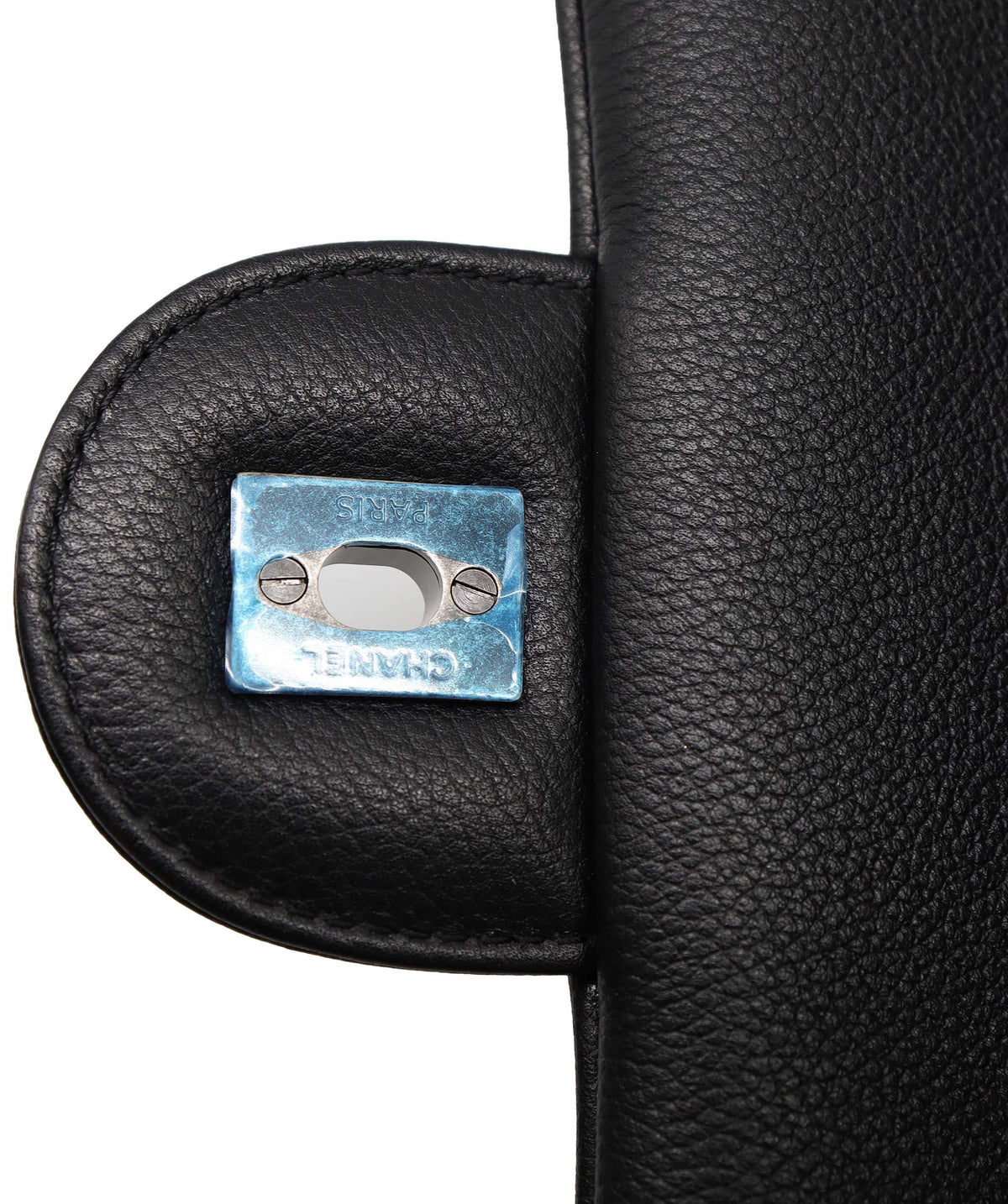 CHANEL QUILTED LEATHER LARGE BLACK CAVIAR CASUAL ROCK FLAP BAG RJC4442
