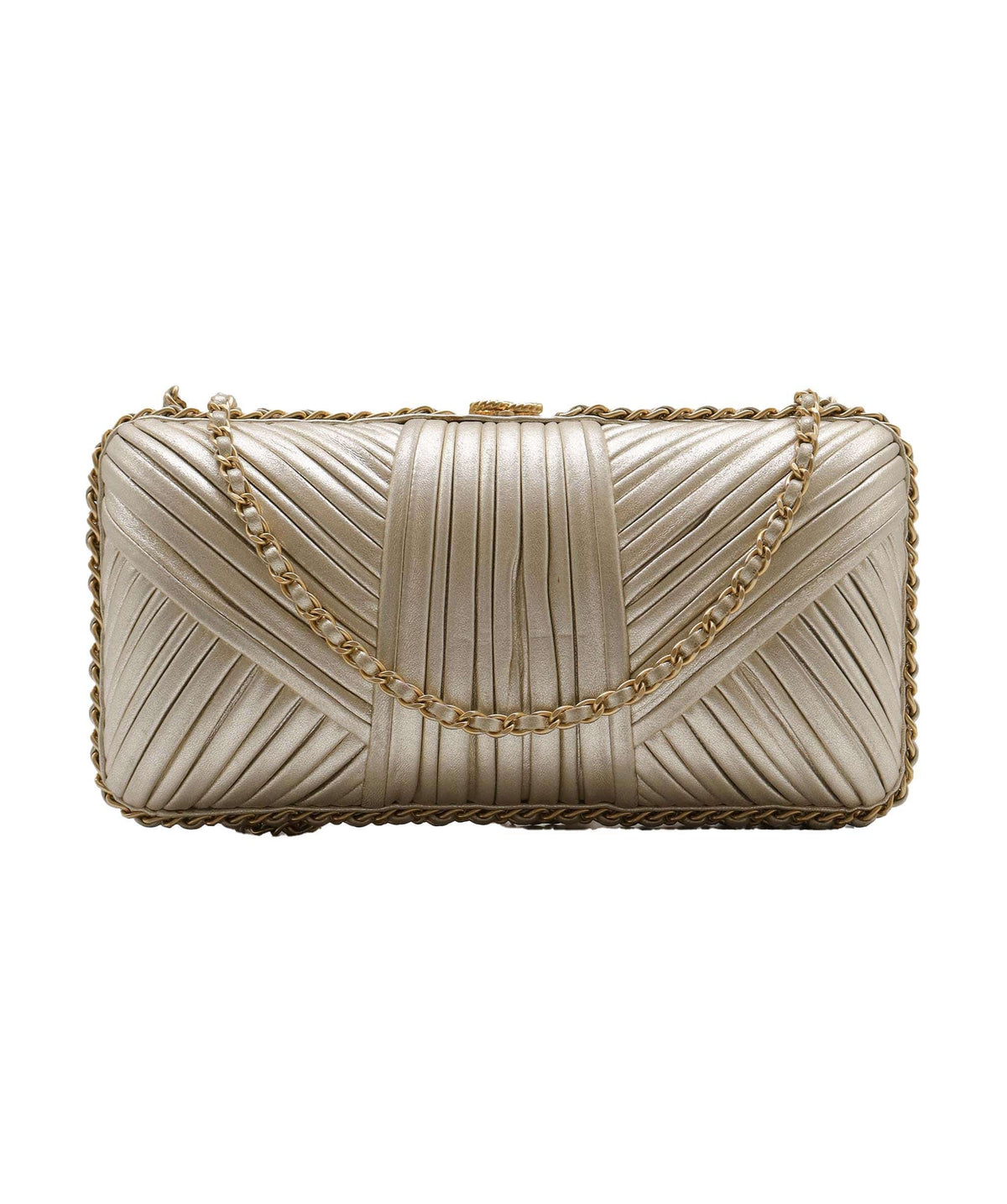 Chanel Ruched Metallic Evening Clutch - DXBS2772