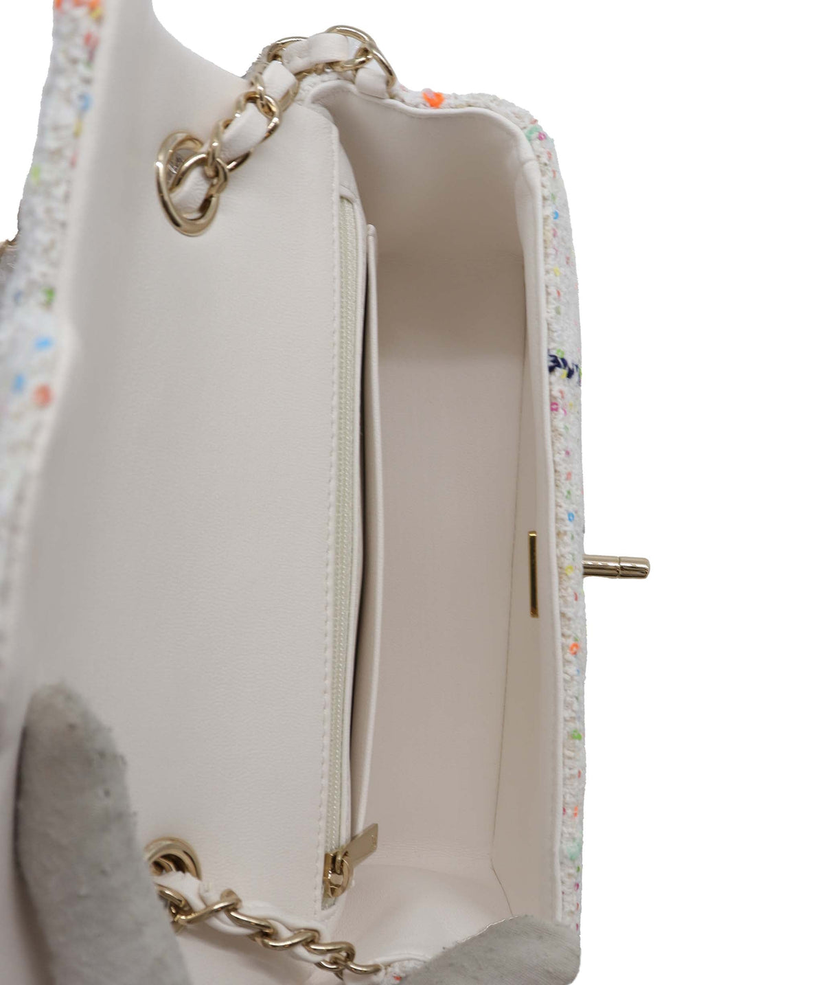 CHANEL TWEED sequins WHITE DXBS2904