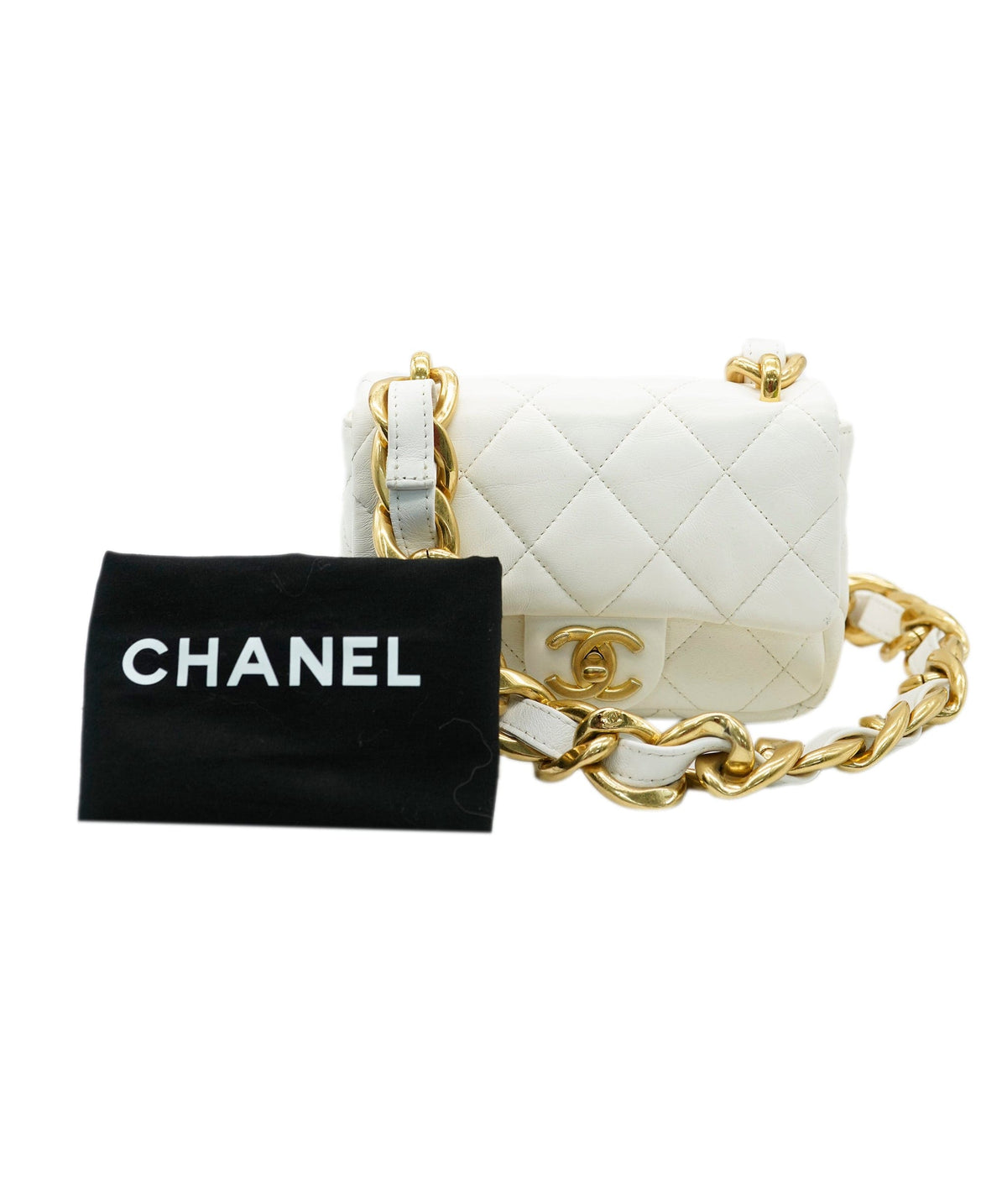 Chanel white funky town bag mini 22S AGL2554