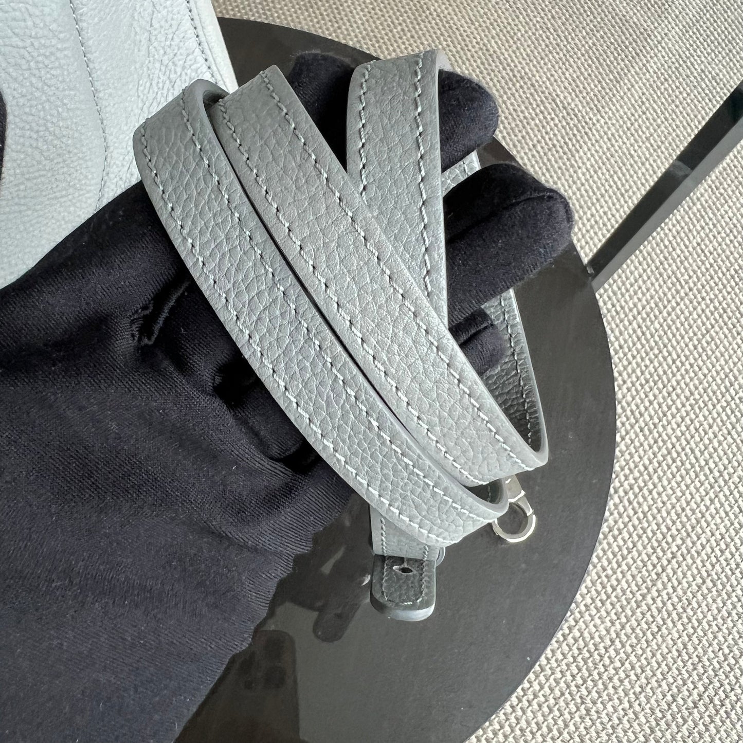 Caviar Neo Executive Tote Bag Grey Gray Silver Hardware Series 23