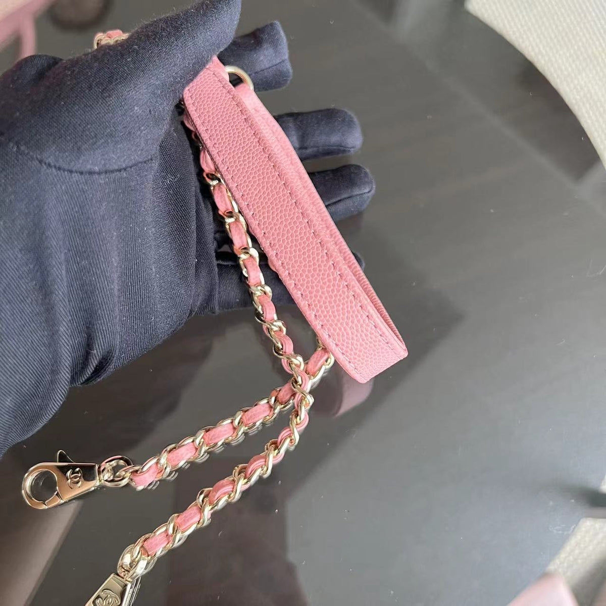 Caviar Small Coco Handle Quilted Calfskin Light Pink LGHW No 27