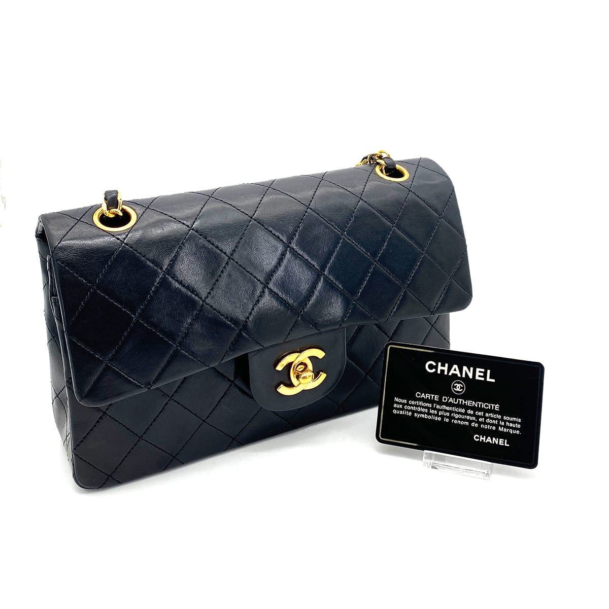 Chanel Vintage Classic Flap Small Black Lambskin #0 90255396