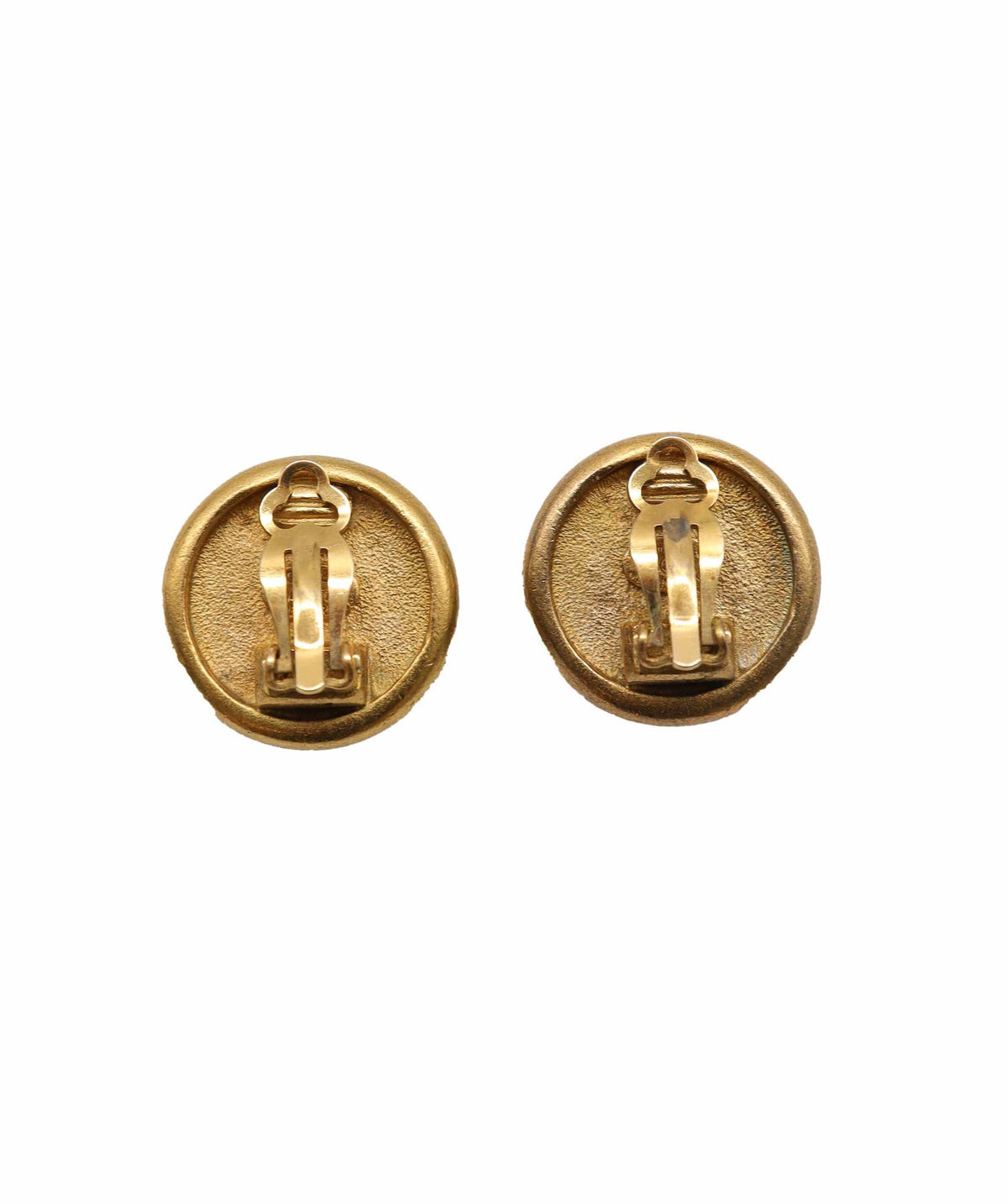 CHANEL VINTAGE EARRINGS ROUND COCOMARK BUTTON 90258149