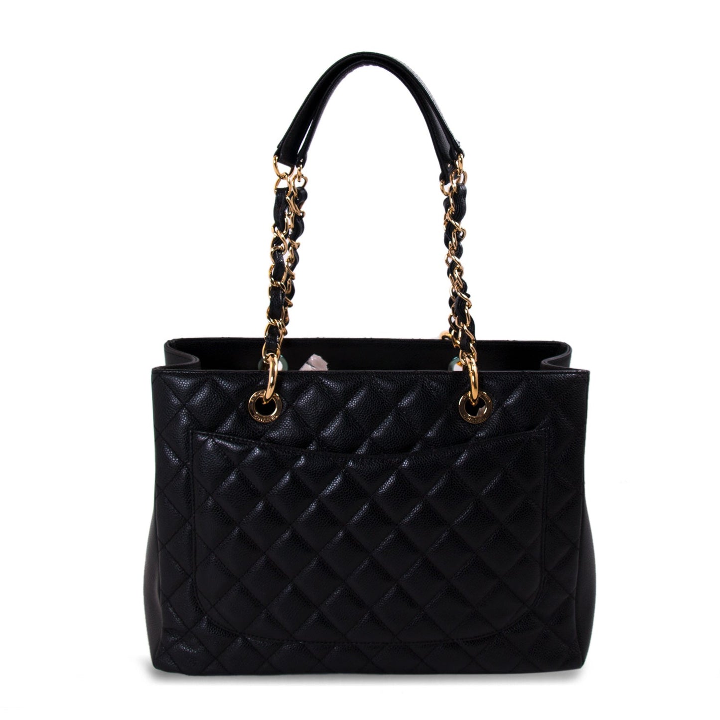 Chanel Black Caviar Grand Shopping Tote Bag